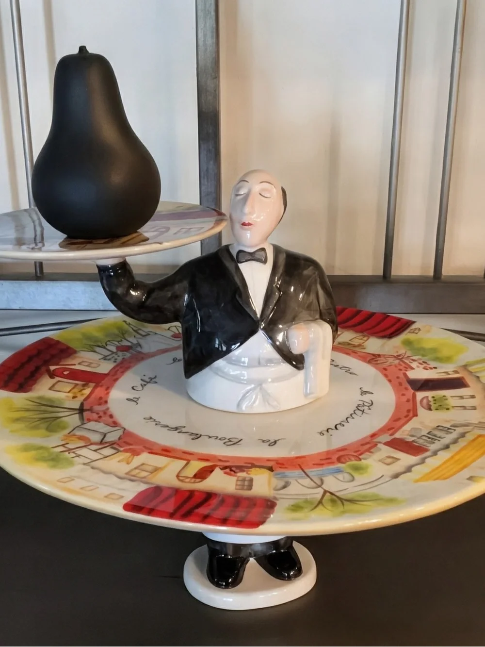 Black & White Butler Decorative Two-Tier Serving Stand - Home Dining